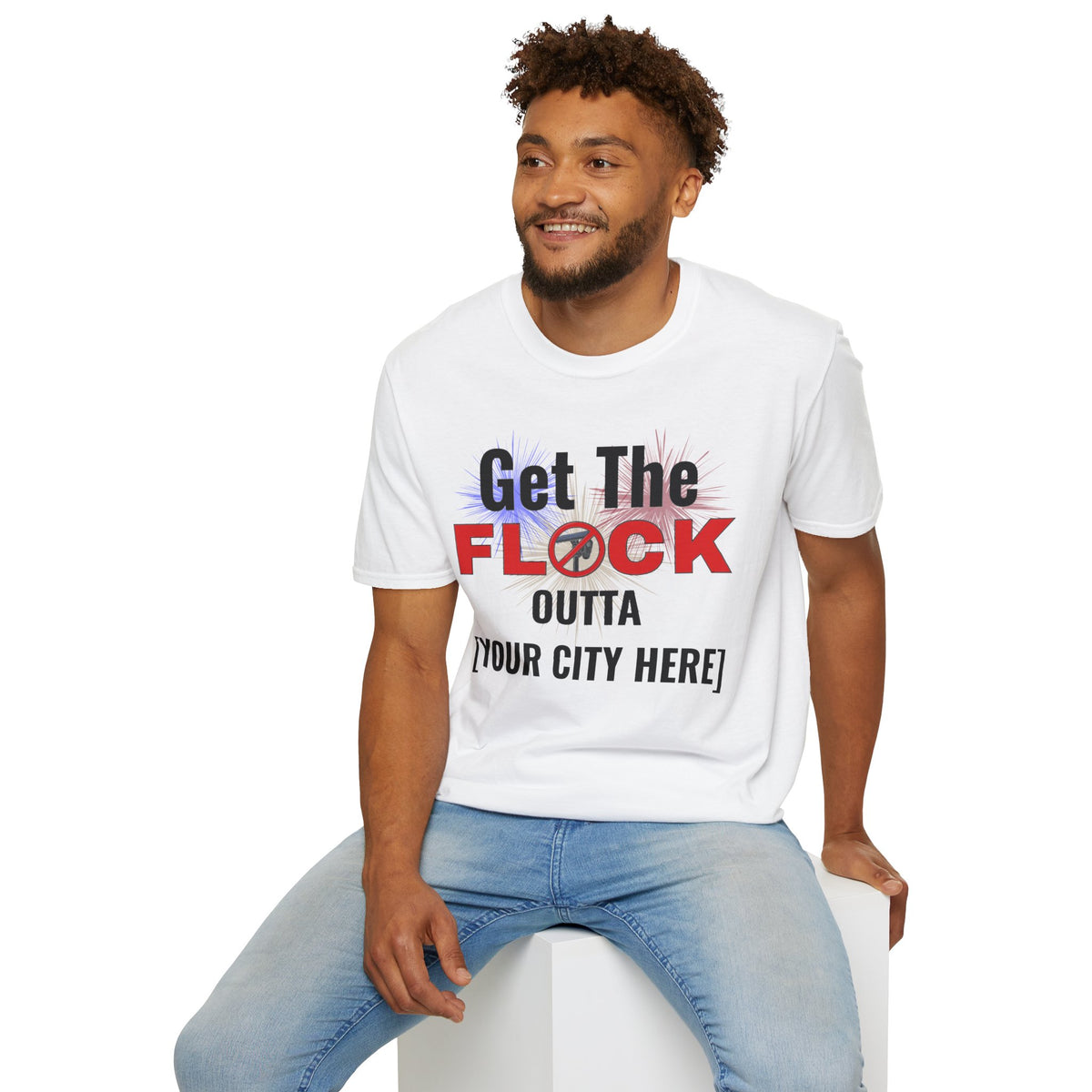 Customizable Get The Flock Outta! Men's T-Shirt