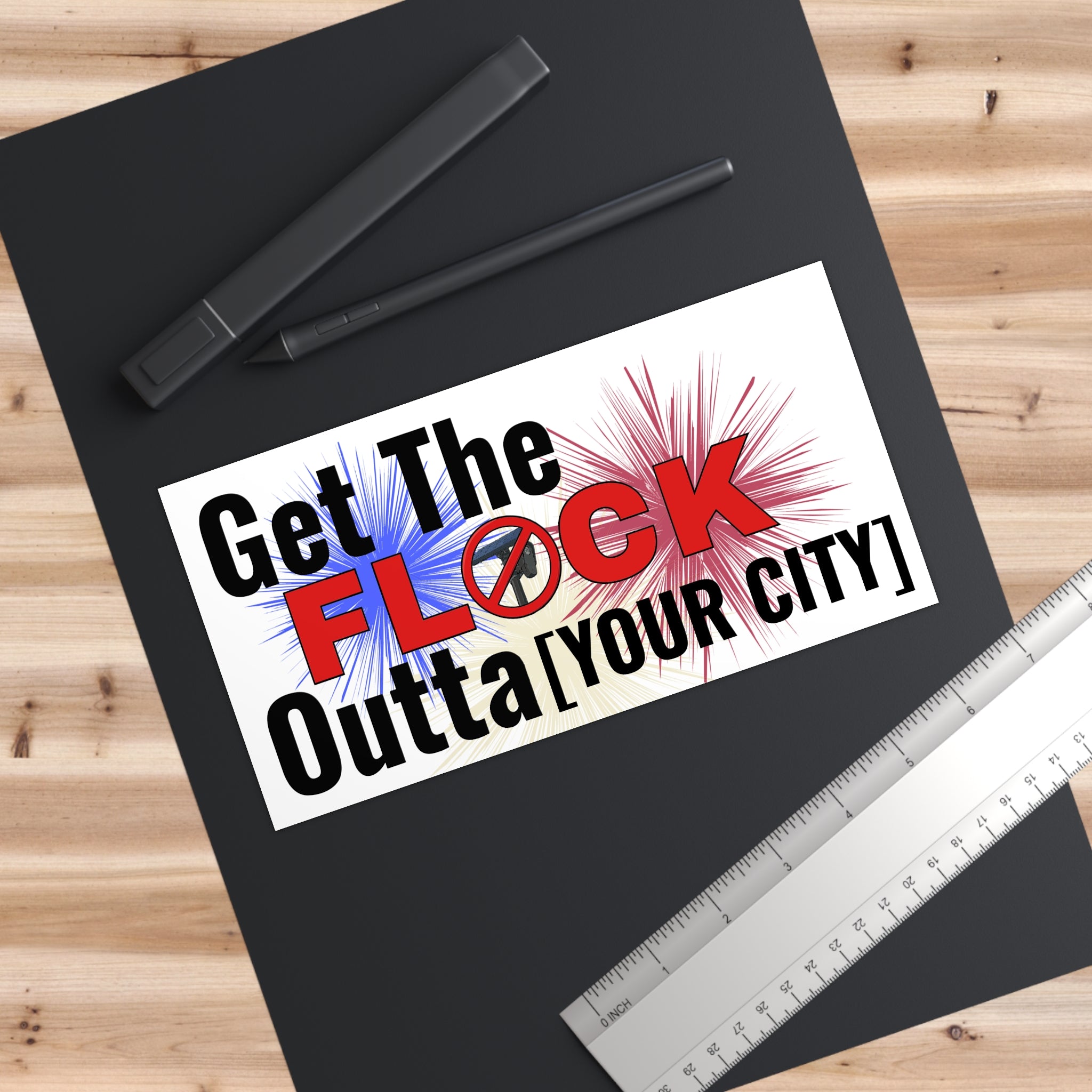 Customizable Get The Flock Outta! Bumper Sticker